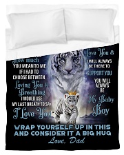 To My Son Jordan from Dad- Tiger Duvet Cover - Twin thumbnail