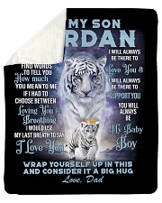 To My Son Jordan from Dad- Tiger Sherpa Fleece Blanket - 50" x 60" thumbnail