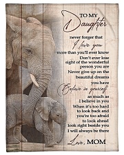 To My Daughter from Mom - Elephant Small Fleece Blanket - 30" x 40" front