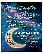 To My Daughter From DAD - Love you to the Moon Fleece Blanket - 50" x 60" front