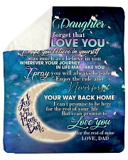 To My Daughter From DAD - Love you to the Moon Sherpa Fleece Blanket - 50" x 60" thumbnail