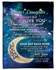 To My Daughter From Mom - Love you to the Moon Small Fleece Blanket - 30" x 40" front