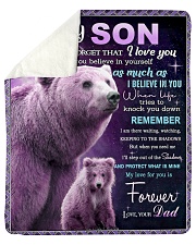 To My Son from Dad - Bear Sherpa Fleece Blanket - 50" x 60" thumbnail