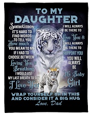 To My Daughter from Dad- Tiger Small Fleece Blanket - 30" x 40" front