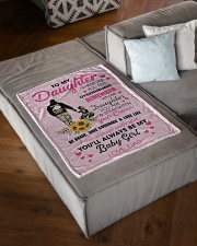 To My Daughter From DAD- Baby girl Small Fleece Blanket - 30" x 40" aos-coral-fleece-blanket-30x40-lifestyle-front-03