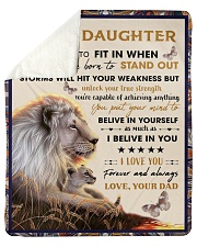 To My Daughter From Dad - Lion - 04 Sherpa Fleece Blanket - 50" x 60" thumbnail