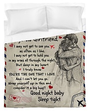 To My Girlfriend 01 Duvet Cover - Twin thumbnail