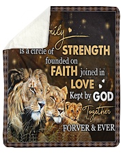 Our Family - Lion Sherpa Fleece Blanket - 50" x 60" thumbnail