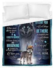 To My Daughter From Mom - Wolf 1 Duvet Cover - Twin thumbnail