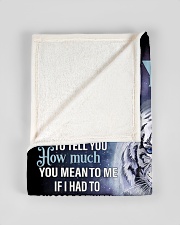 To My Son from Dad- Tiger Small Fleece Blanket - 30" x 40" aos-coral-fleece-blanket-30x40-lifestyle-front-17
