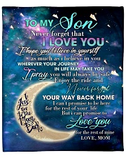 To My Son From Mom - Love you to the Moon Fleece Blanket - 50" x 60" front