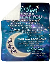To My Son From Mom - Love you to the Moon Sherpa Fleece Blanket - 50" x 60" thumbnail