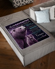 To My Daughter from Dad - Bear Small Fleece Blanket - 30" x 40" aos-coral-fleece-blanket-30x40-lifestyle-front-03