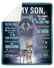 To My Son From DAD - Wolf- 01 Sherpa Fleece Blanket - 50" x 60" thumbnail