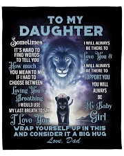 To My Daughter From DAD - Lion- 01-01 Fleece Blanket - 50" x 60" front