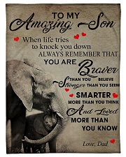 To My Son From DAD - Elephant- 05 Small Fleece Blanket - 30" x 40" front