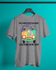Dog on a dark desert highway cool wind in my hair Classic T-Shirt lifestyle-mens-crewneck-front-3
