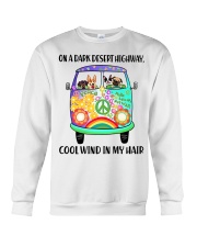 Dog on a dark desert highway cool wind in my hair Crewneck Sweatshirt tile