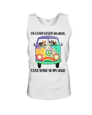 Dog on a dark desert highway cool wind in my hair Unisex Tank tile