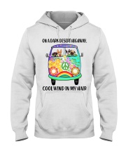 Dog on a dark desert highway cool wind in my hair Hooded Sweatshirt tile