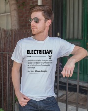 Electrician an individual who does precision guess Classic T-Shirt lifestyle-mens-crewneck-front-2