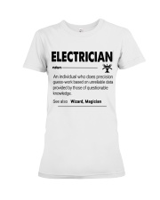 Electrician an individual who does precision guess Premium Fit Ladies Tee tile