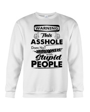 Warning this asshole does not play well Crewneck Sweatshirt tile