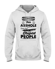 Warning this asshole does not play well Hooded Sweatshirt tile