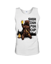 Shuh Duh Fuh Cup Bear Drinking Beer Camping Unisex Tank tile