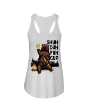 Shuh Duh Fuh Cup Bear Drinking Beer Camping Ladies Flowy Tank tile