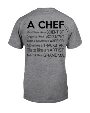 A chef must think like a scientist Classic T-Shirt back