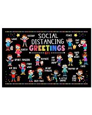Classroom social distancing greetings 6ft poster 17x11 Poster front