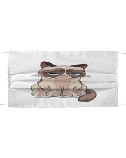 Cat grumpy face mask Cloth face mask front