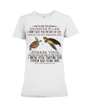 Turtle to my dear daughter in law Premium Fit Ladies Tee tile