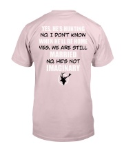 Yes hes hunting Premium Fit Mens Tee tile
