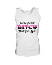 I'm the sweetest bitch you'll ever meet Unisex Tank tile