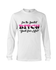 I'm the sweetest bitch you'll ever meet Long Sleeve Tee tile
