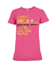 Every day is a good day to be on the farm Premium Fit Ladies Tee tile
