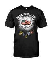 No one fights alone American flag Premium Fit Mens Tee tile