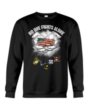 No one fights alone American flag Crewneck Sweatshirt tile