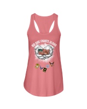 No one fights alone American flag Ladies Flowy Tank tile