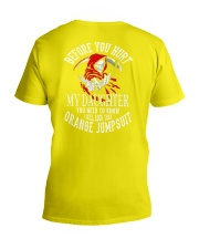 Before you hurt my daughter V-Neck T-Shirt tile