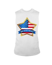 American Flag Star God bless America Sleeveless Tee tile