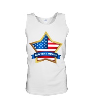 American Flag Star God bless America Unisex Tank tile