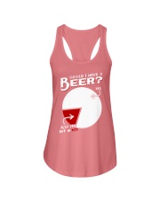 Should I have a beer yes also yes but in red Ladies Flowy Tank tile