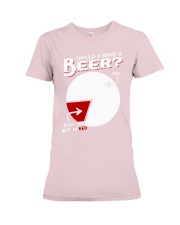 Should I have a beer yes also yes but in red Premium Fit Ladies Tee tile