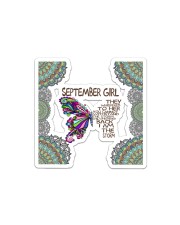 Butterfly september girl they whispered to her Sticker - Single (Horizontal) thumbnail