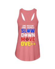 One mission one family slow down move over Ladies Flowy Tank tile