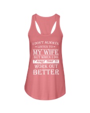 I don't always listen to my wife Ladies Flowy Tank tile