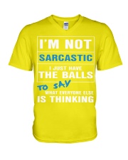 I'm not sarcastic I just have the balls V-Neck T-Shirt tile